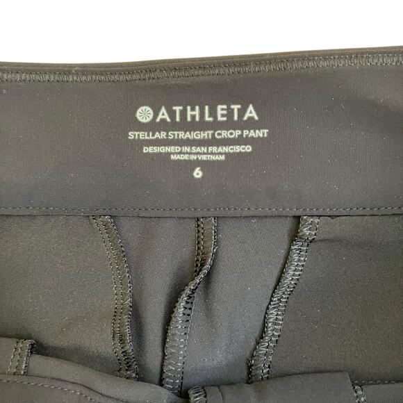 Athleta Stellar Straight Crop Pant in Black Sz 6 Stretchy Comfy Everyday Office - Picture 9 of 16